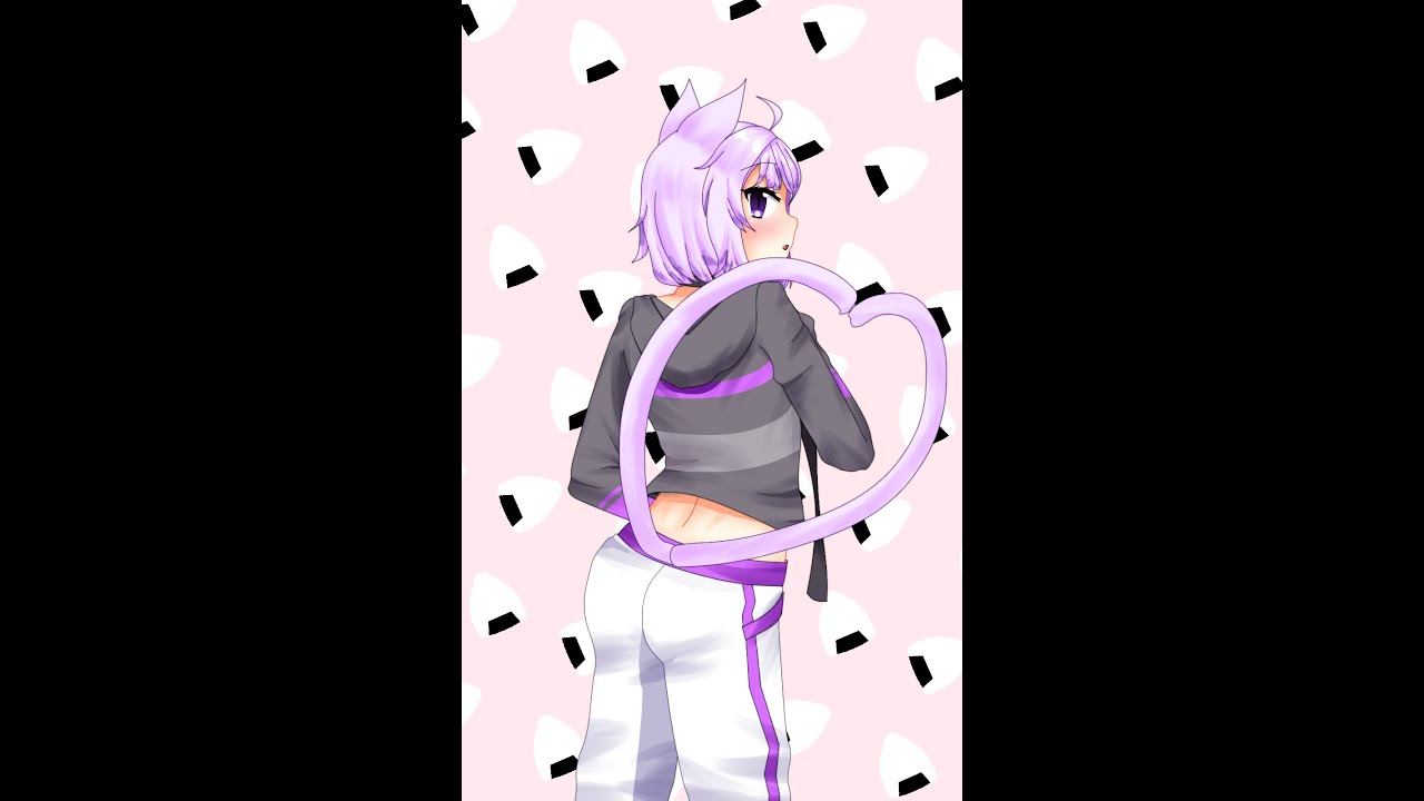 Twin tails (Nekomata Okayu, Hololive fanart timelapse)