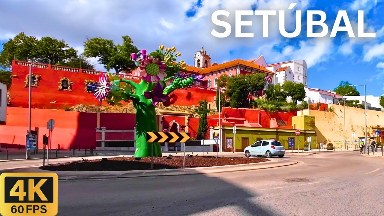 SETUBAL Portugal 🇵🇹 | Scenic City Driving Tour in 4K 🚗