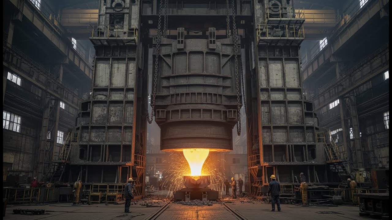 Forging a Large Steel Gear with a 50,000-Ton Press