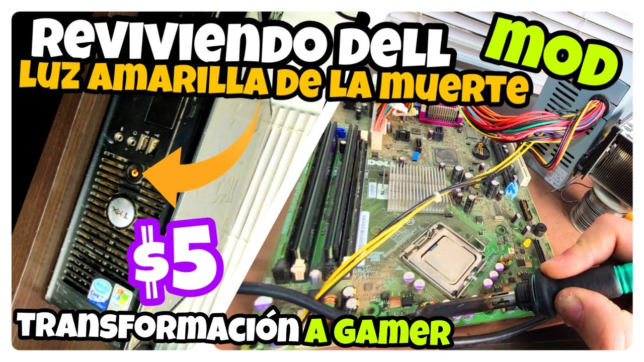 🟡 REPARACIÓN LUZ AMARILLA DE LA MUERTE PC DELL Y TRANSFORMACIÓN A PC GAMER! Parte 1