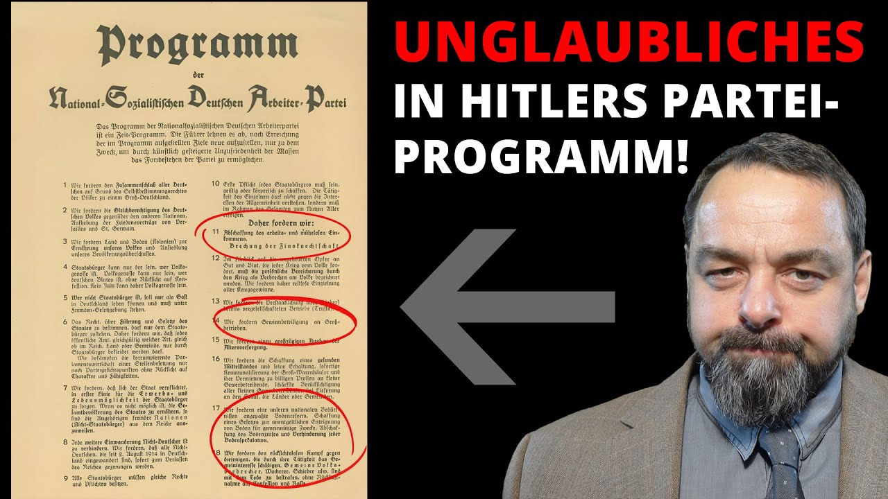 UNGLAUBLICHES in Hitlers NSDAP-Parteiprogramm