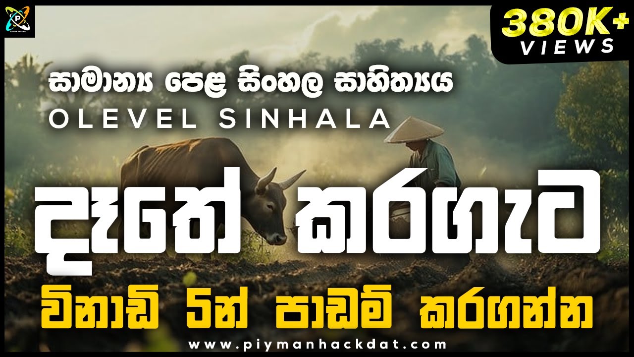 GCE O/L Dathe Karagata New Version | දෑතේ කරගැට සිඹ සනසන්නට
