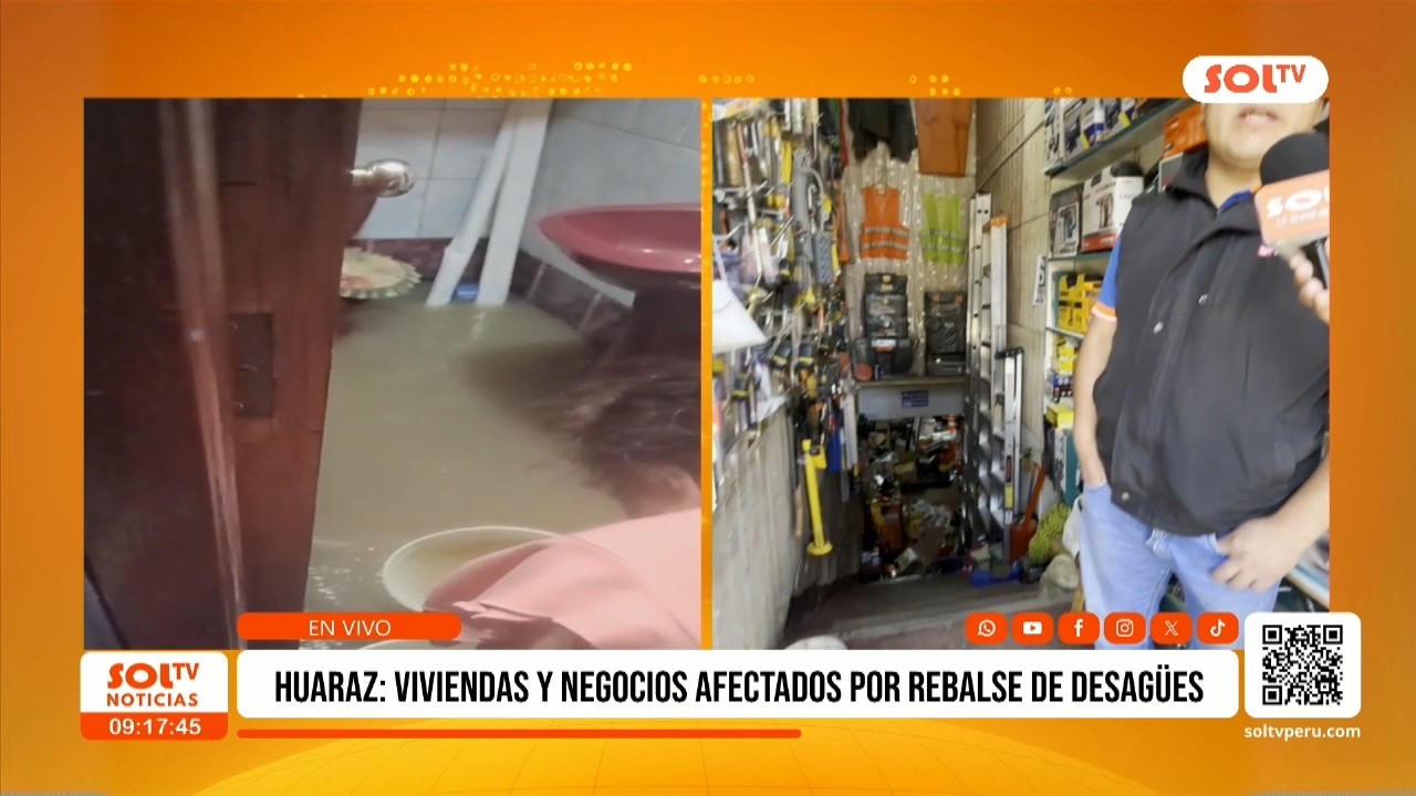 Huaraz: inundación por obra municipal afecta negocios