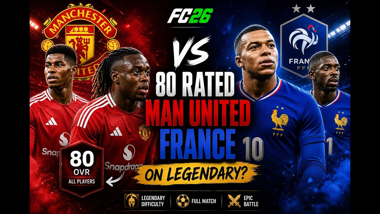 Can 80 Rated Manchester United Beat France national football team on LEGENDARY? | FC 26