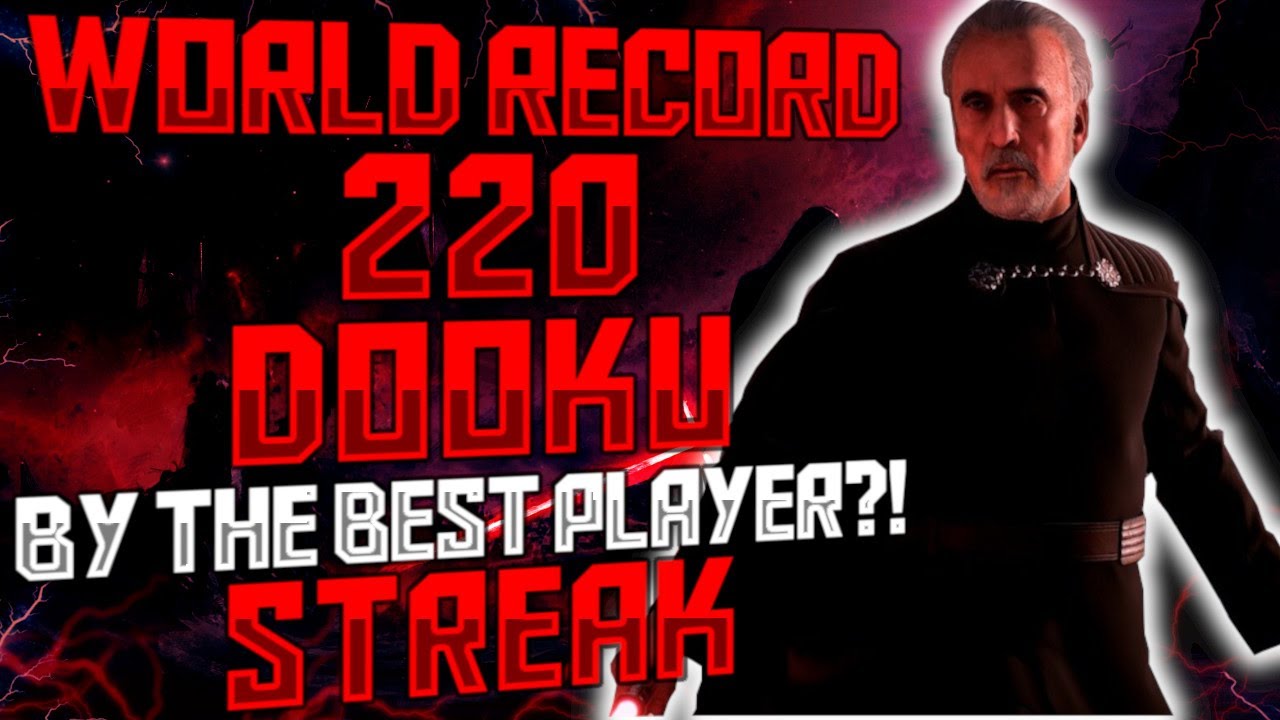 World Record ! 220 Count Dooku Killstreak By The Best Count Dooku Player?! - Star Wars Battlefront 2