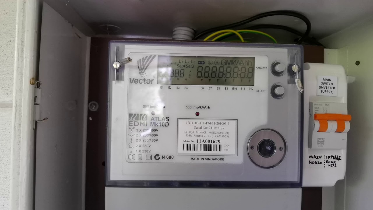 How to read an Atlas EDMI Mk10D smart electricity meter (Day, Night, and Export options enabled )