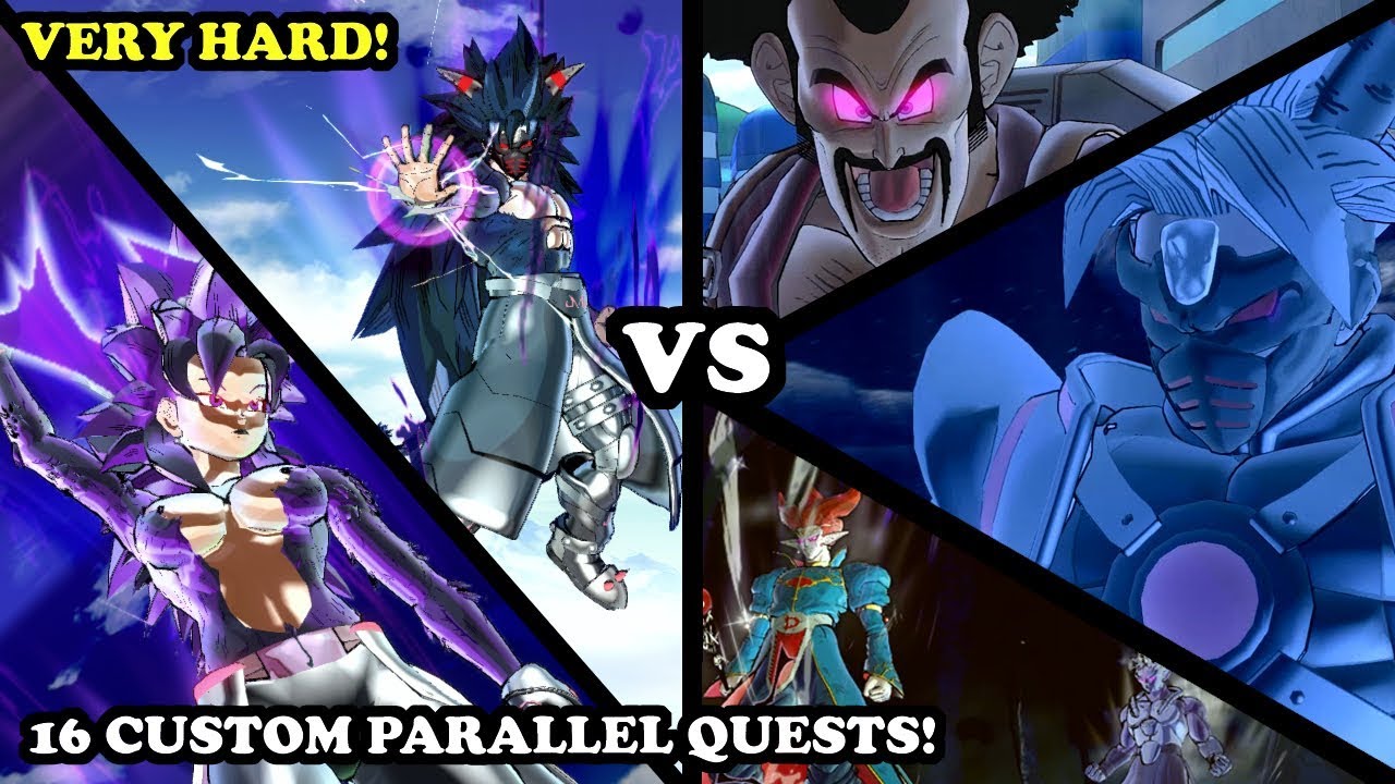 16 NEW CUSTOM PARALLEL QUESTS VS STRONGEST CaCs Buuzer & Rezuub! Dragon Ball Xenoverse 2 Mods
