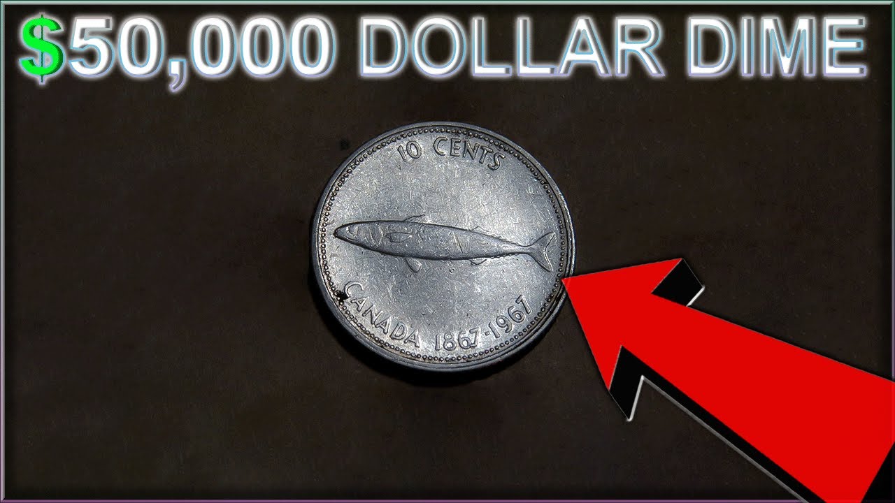 Extremely Rare 1967 Canadian Mackerel Dime