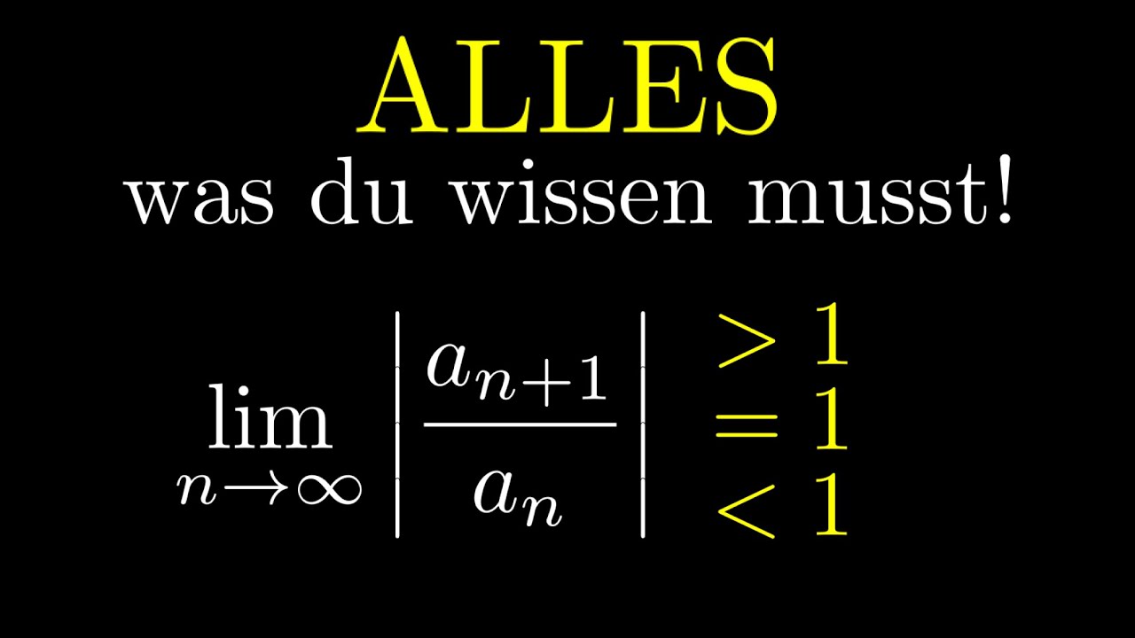 Quotientenkriterium, Konvergenz von Reihen, Beispiele, Fakultät (EINFACH erklärt!)
