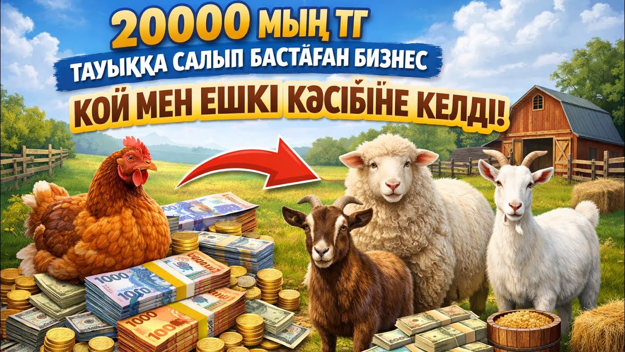 20000мың ТАУЫҚҚА САЛЫП БАСТАҒАН БИЗНЕС КОЙ МЕН ЕШКІ КӘСІБІНЕ КЕЛДІ Толық нұсқа #ферма #кәсіп#бизнес 