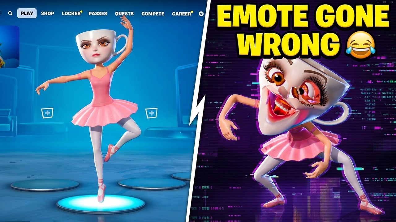 I Tested Ballerina Cappuccina vs GLITCHED Built-In Emotes in Fortnite! 😂