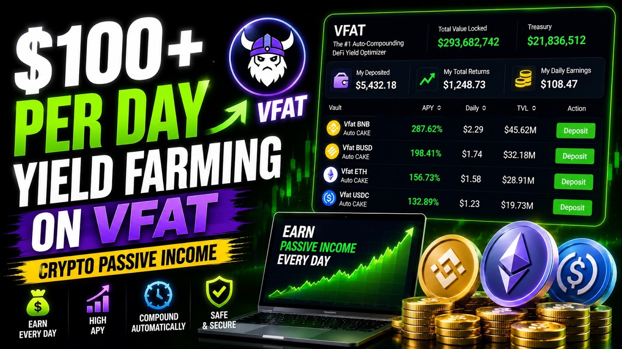 $100+ (В ДЕНЬ) на фарминге доходности в Vfat &mdash; Крипто-пассивный доход