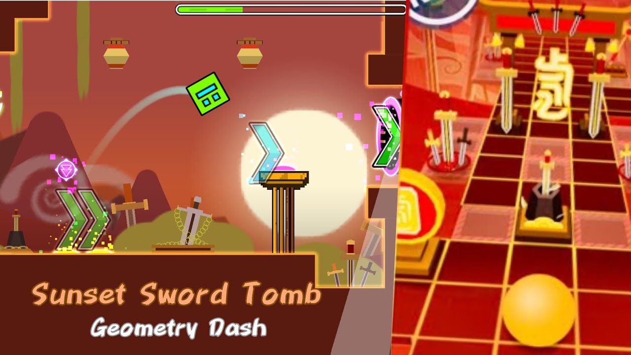 Sunset Sword Tomb | Geometry Dash x Rolling Sky