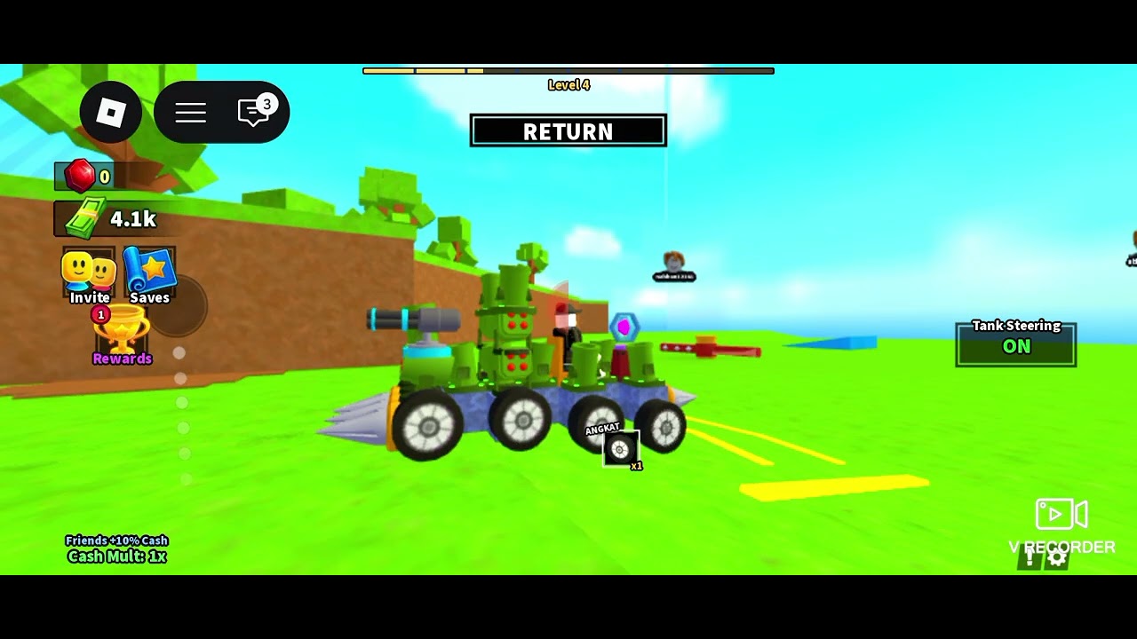 Guys aku lagi main pertempuran mobil di roblox