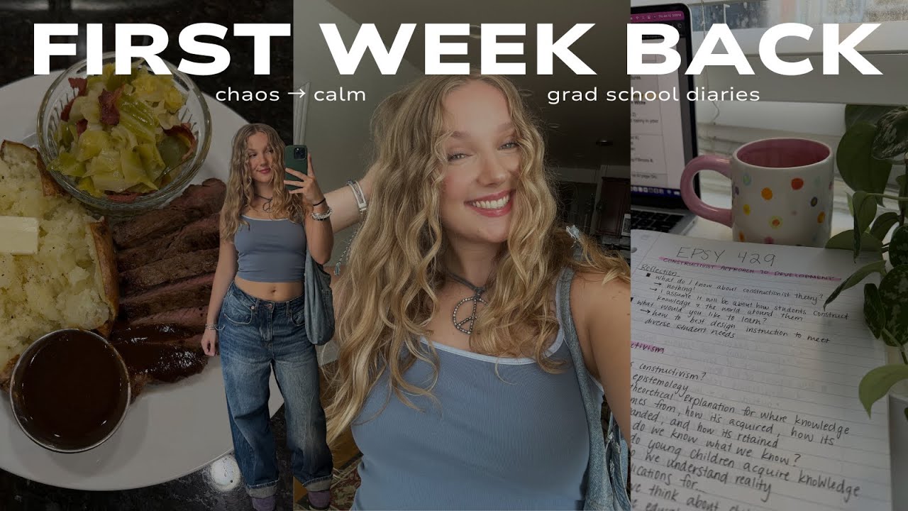 grad school diaries 📚 first week back | when things don't go as planned