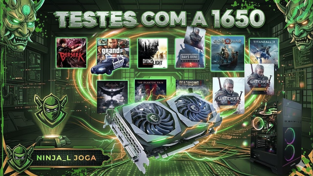 TESTE EM JGOS GTX 1650 COM i5 2400 E 16GB DE RAM