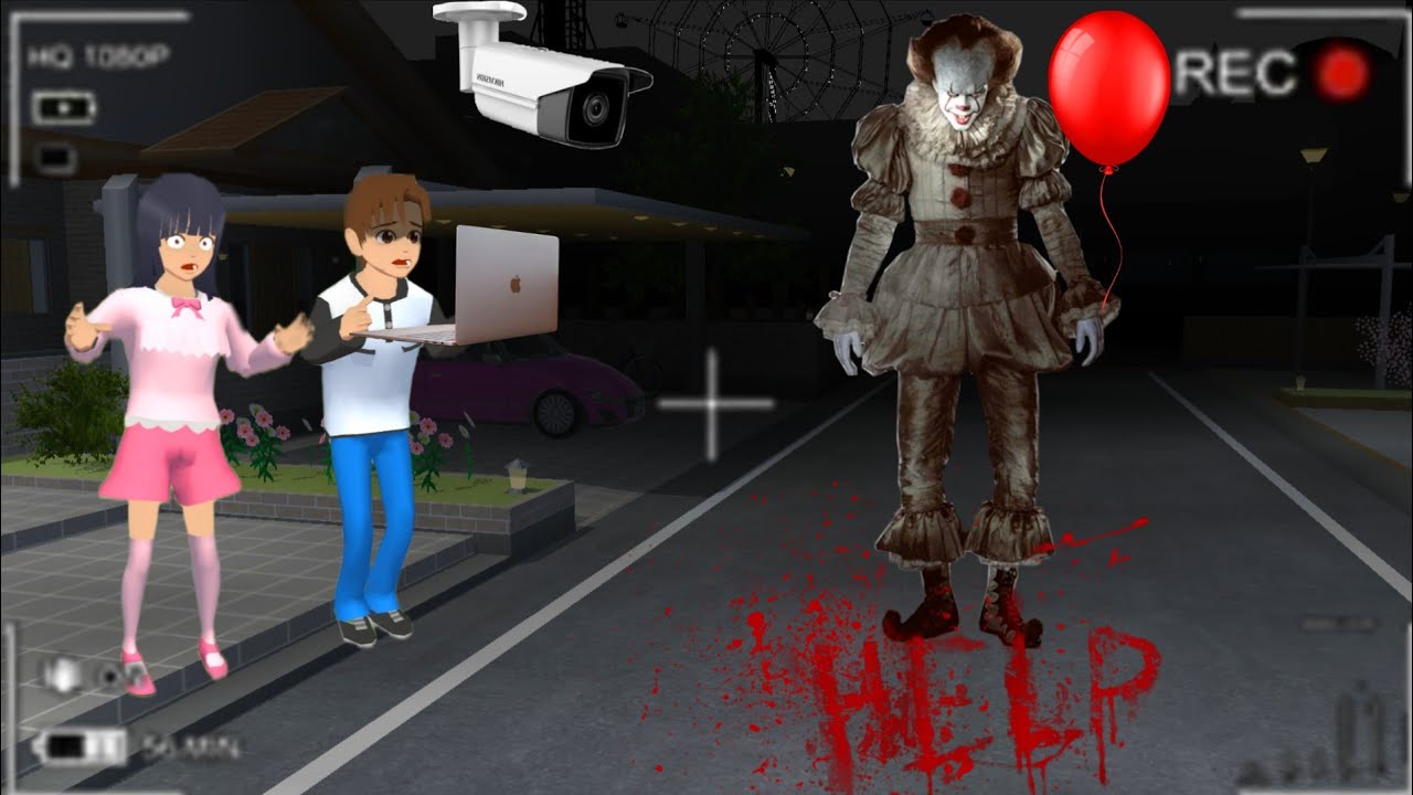 Yuta mio kaget melihat kemunculan hantu dan moster di malam hari di tengah kota |SAKURA SCHOOL