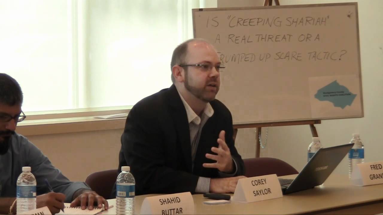 Corey Saylor speaks at forum on 