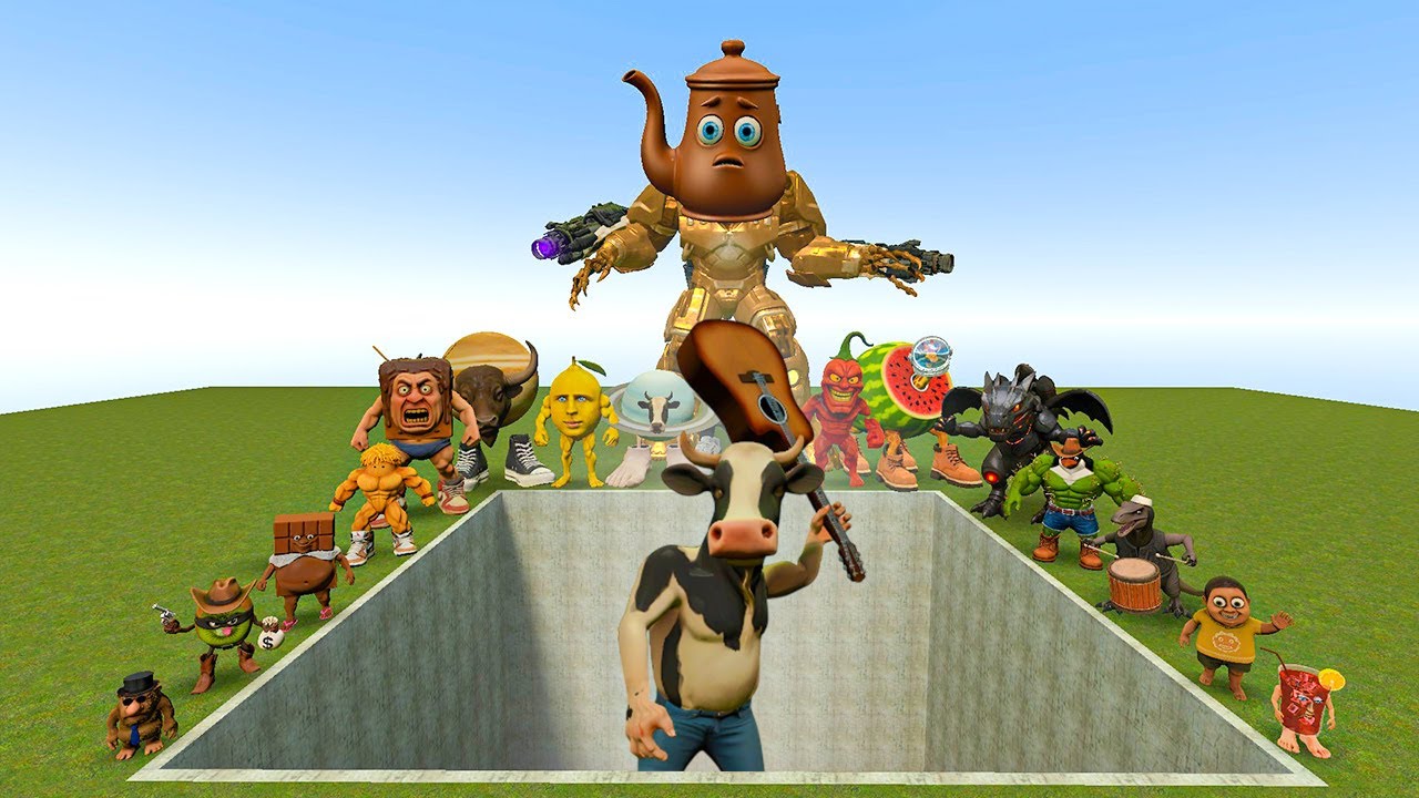 AI Brainrot Memes vs Da Daaa Sapiii Bosses in Giant Pit &ndash; Gmod Chaos