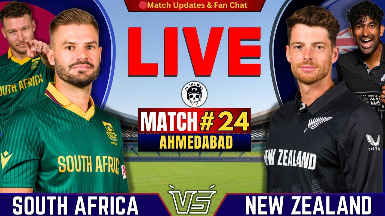 🔴Live: New Zealand vs South Africa, T20 WC , 24thMatch | Lie Cricket Match Today | NZ vs SA Live