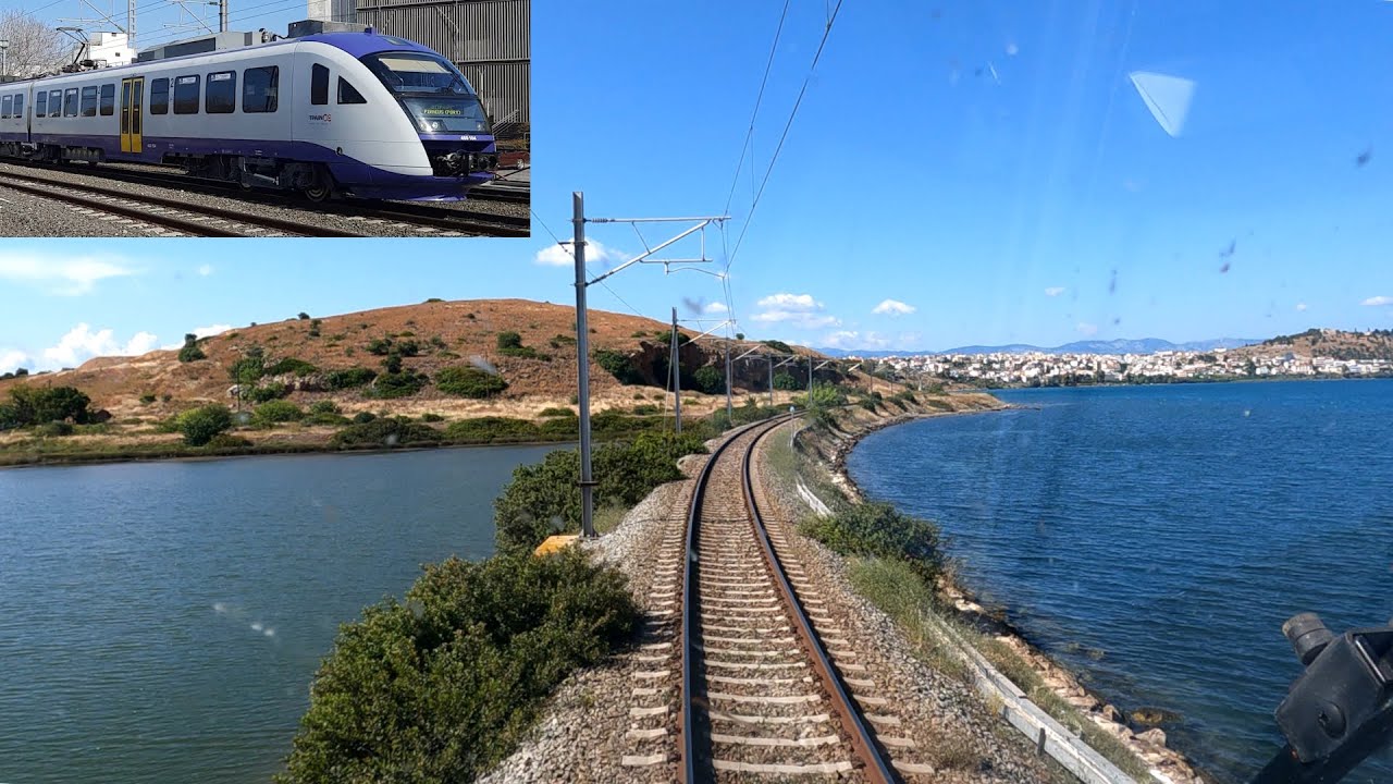 (4K) Cab ride, Siemens Desiro EMU arriving at Chalkida