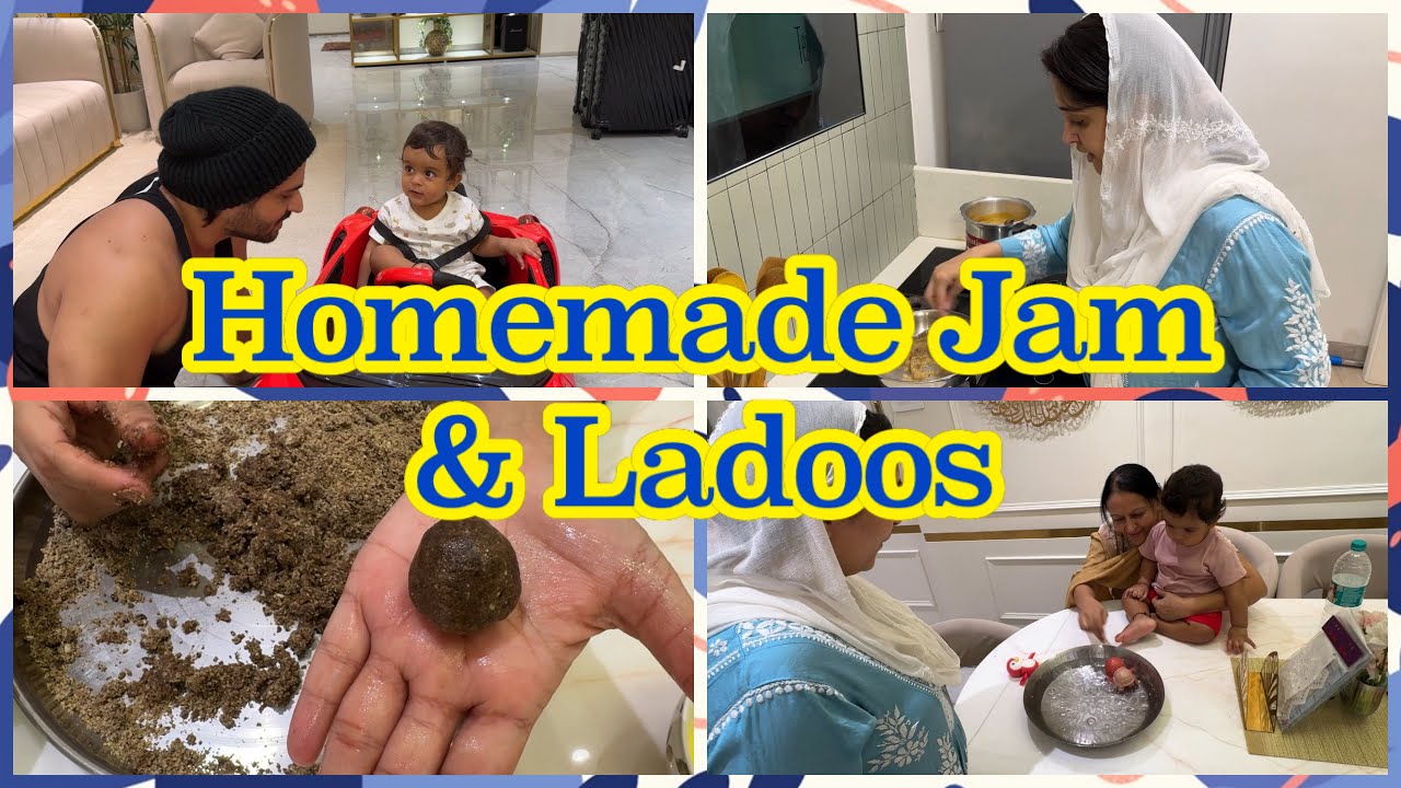 How I make Apple Jam & Ladoos for Ruhaan | my excitement for water toys 😍| papa & beta chilling time