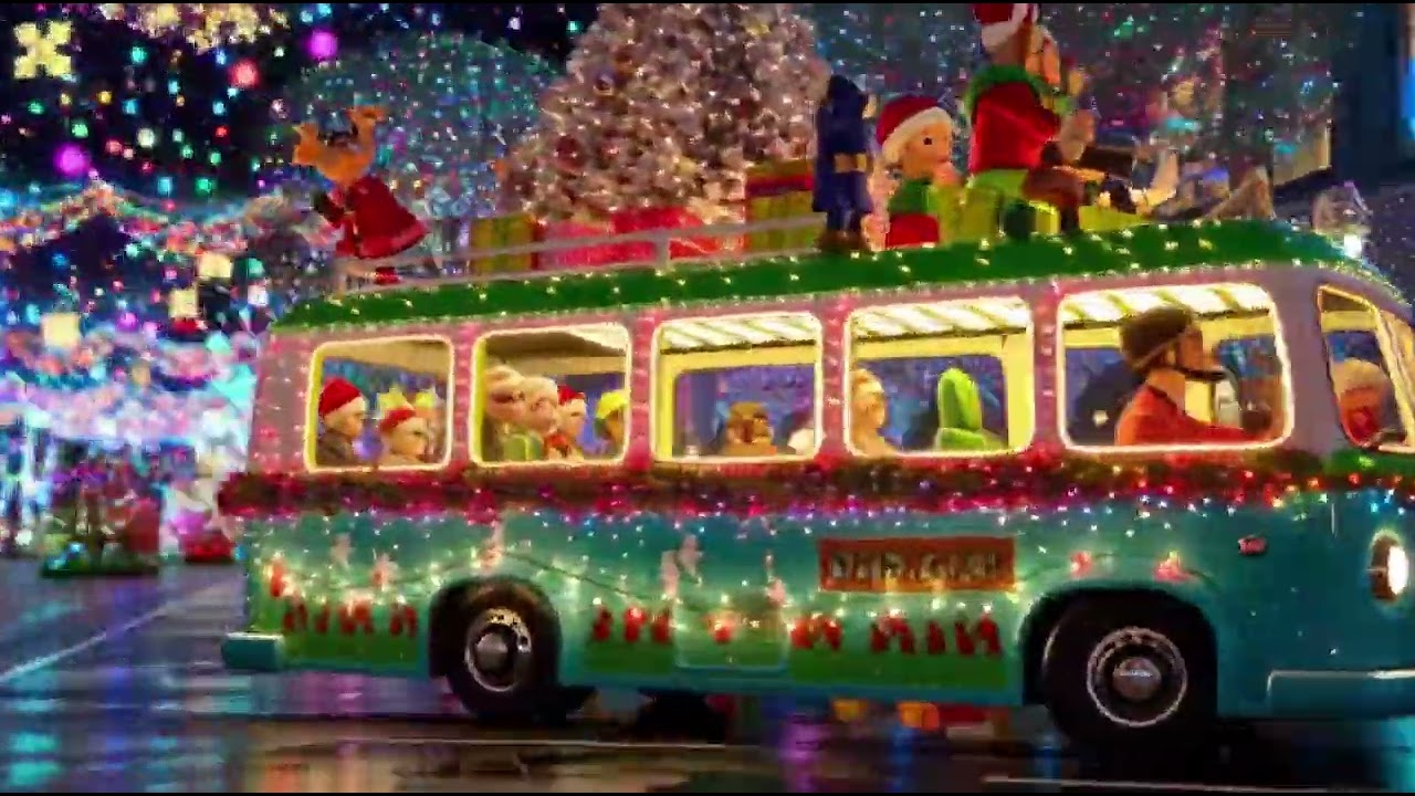 The Christmas Bus Drives Through Glitter Snow | Holiday Song for Kids | Nursery Rhymes