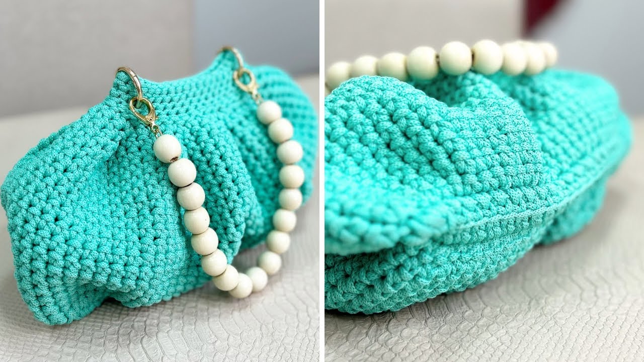 BOLSA DE CROCHÊ bem delicada e feminina