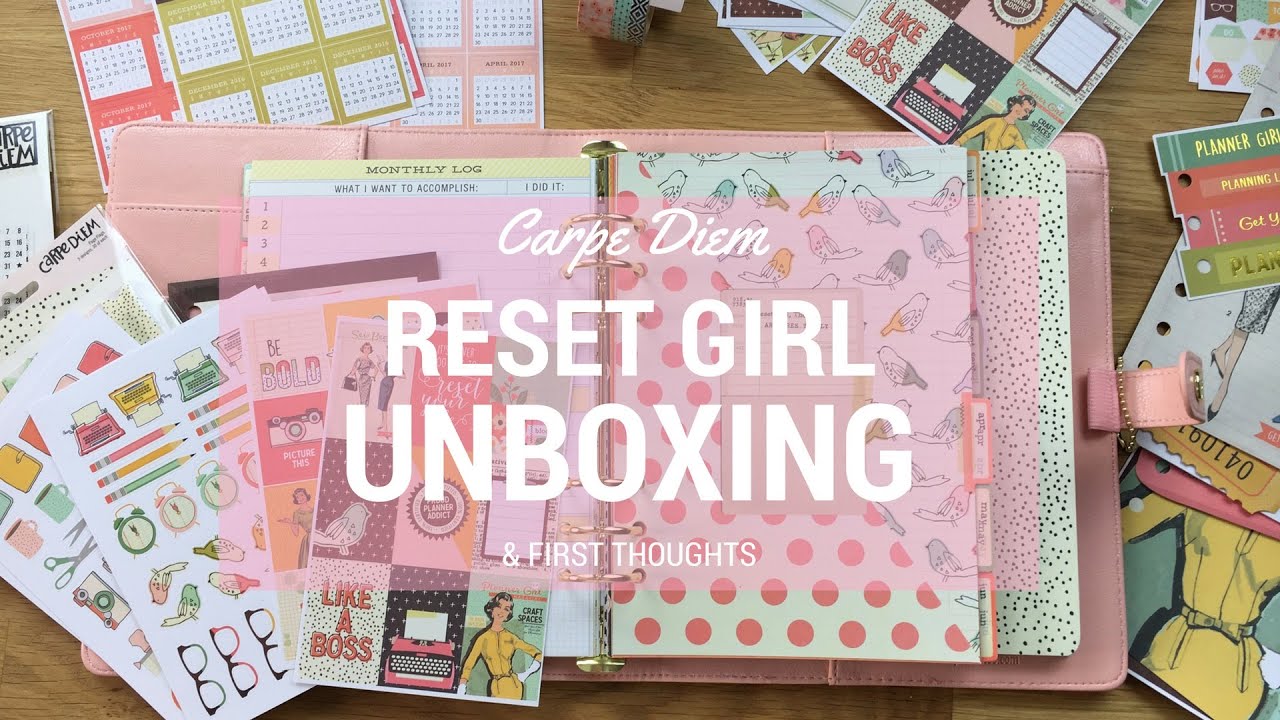 Carpe Diem Reset Girl Unboxing and Comparison to Erin Condren