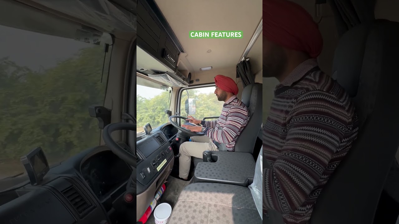 DRIVING all new Bharat Benz Truck CaBiN with TOP FEATURES 😍 @BharatBenzTrucks1  @gilltruckbody