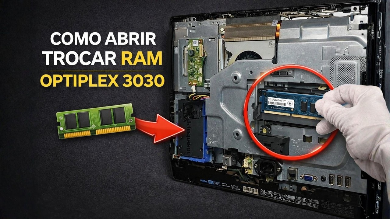 Como Abrir Dell OptiPlex 3030 All in One e Trocar Memória RAM