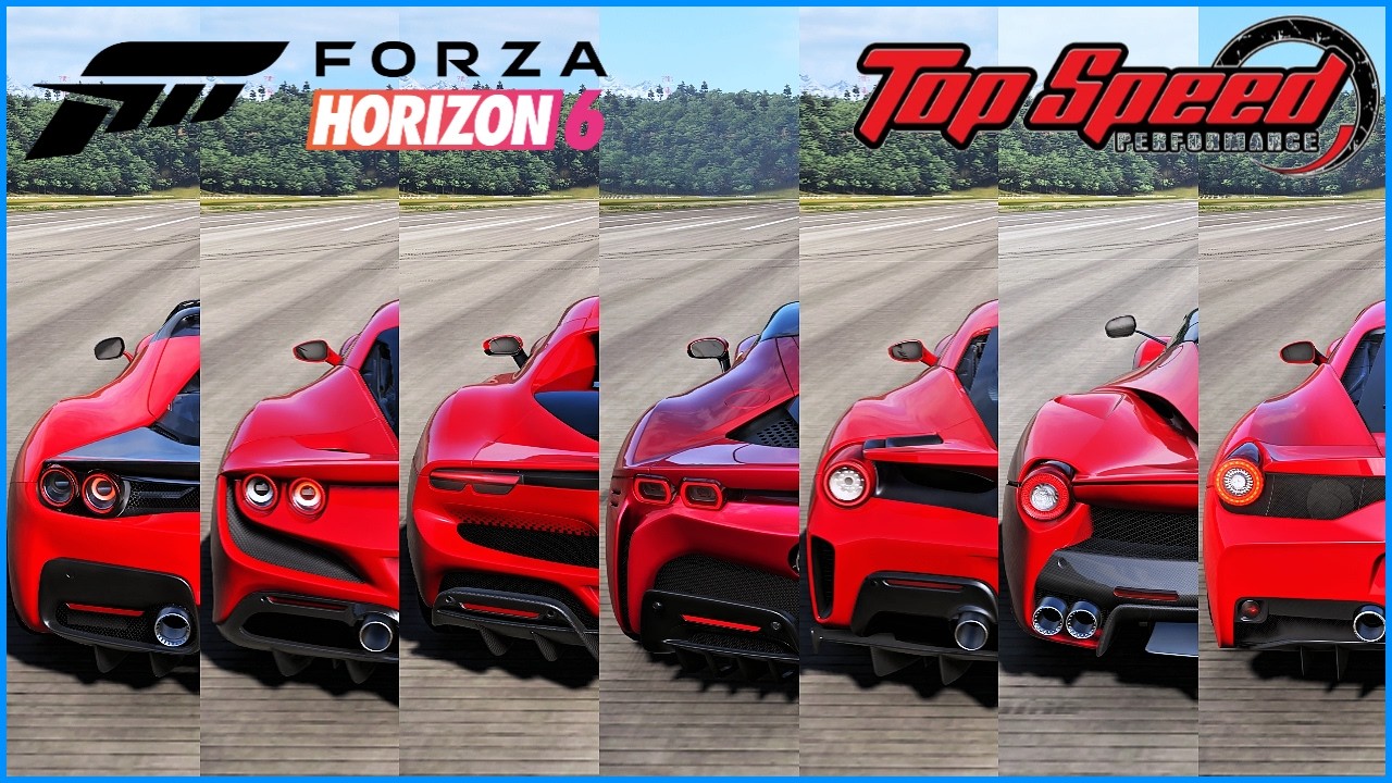 Forza Horizon 6 - Top 10 Fastest Ferrari Cars | Speed Test