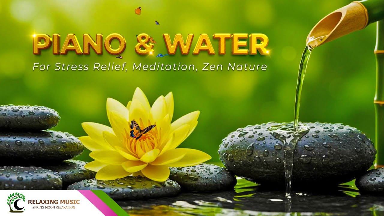 Relaxing Piano Music for Deep Sleep 🌿 Bamboo Water Sounds | Stress Relief, Meditation, Zen Nature