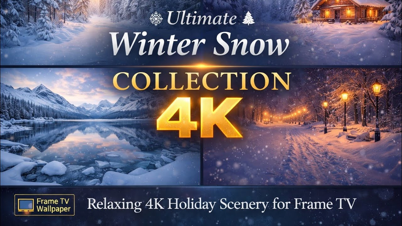Ultimate Winter Snow Collection Relaxing 4K Frame TV Wallpaper | Cozy Christmas Scenery #4kwallpaper