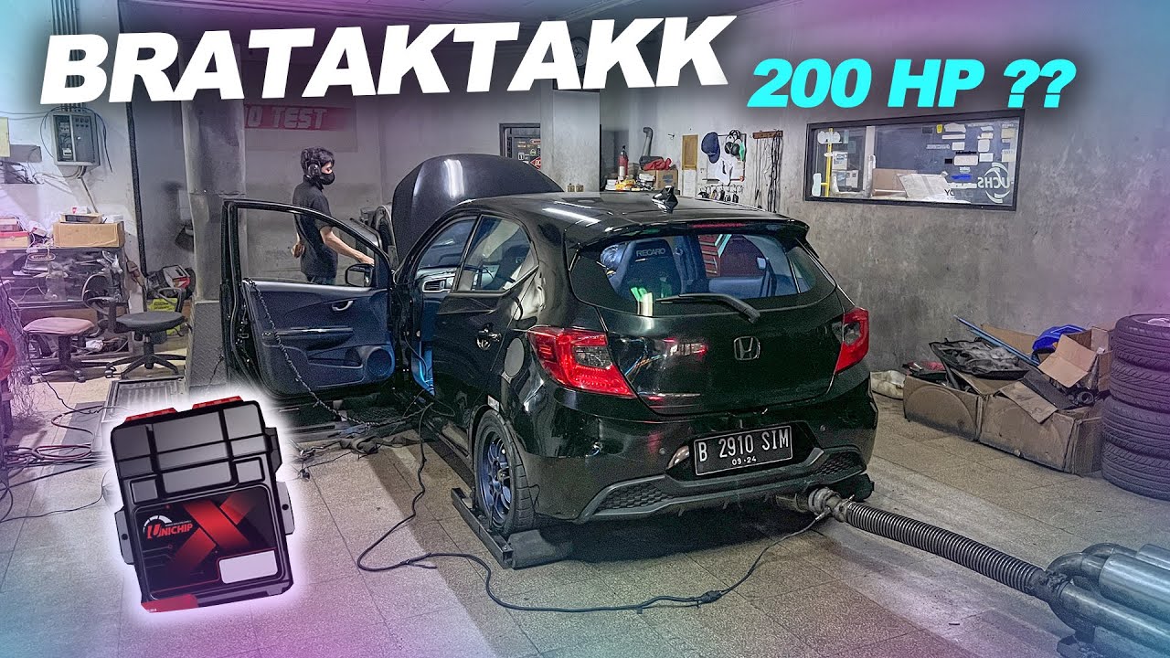 HONDA BRIO PASANG ECU RACING DASTEK UNICHIP TYPE X+ Dyno Test - Project Brio EP. 16
