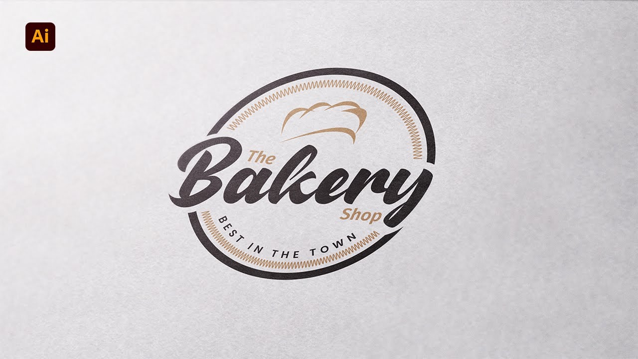 Logo Design in Adobe Illustrator Bakery Logo