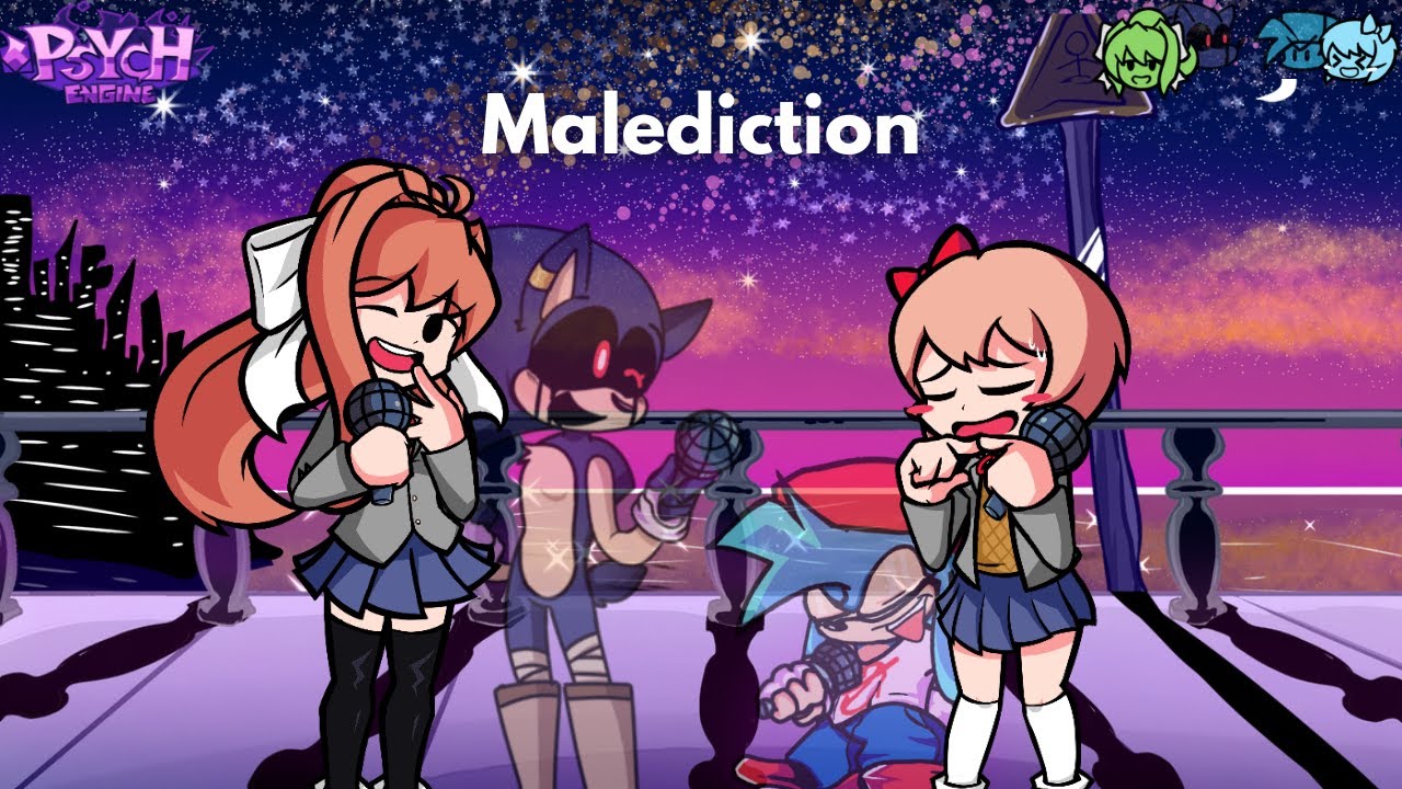 🎶FNF Malediction but it's a DDLC Cover(Malediction but Monika and Sayori sing)🎶