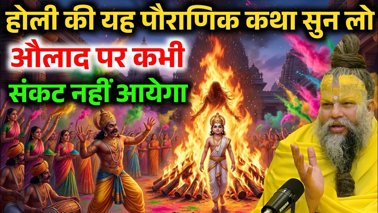होली की पौराणिक कथा सुन लो, औलाद के सारे संकट जल कर राख हो जाएंगे ! Premanand Ji Maharaj