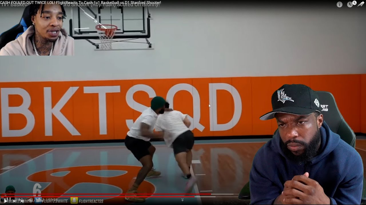 Me & Flight BEEFING After This Reaction..Cash Fouled Out' 1v1 Basketball Stanford D1Hooper