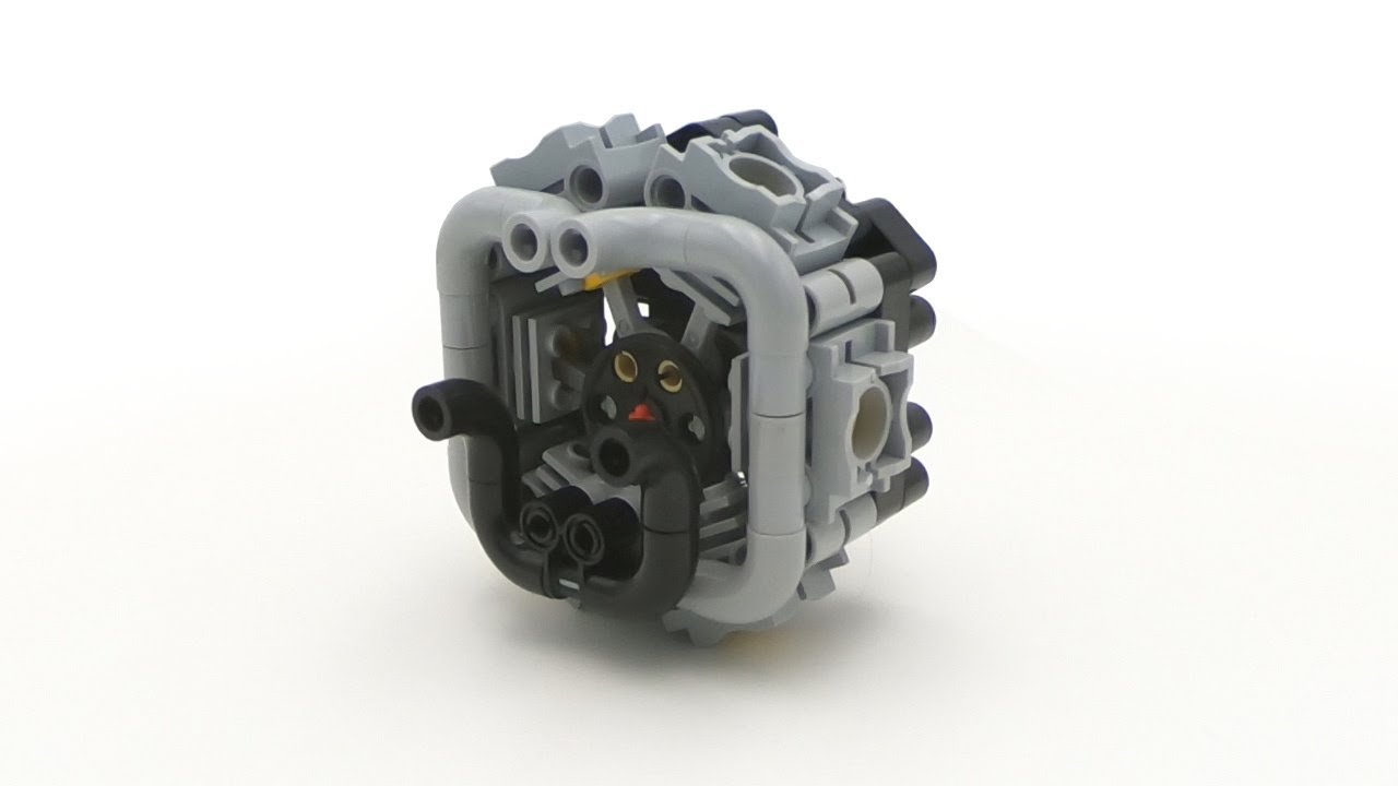Radial 6-cylinder Engine for LEGO Sherman Tank - Build Video / Instructions