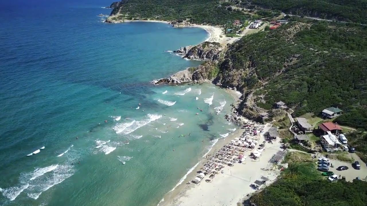 Sarti, Sithonia windy day with big waves 2