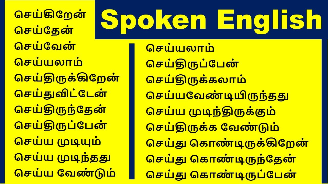 Basic spoken English in Tamil | English to Tamil Translation | Spoken English in Tamil | Manoj Kumar