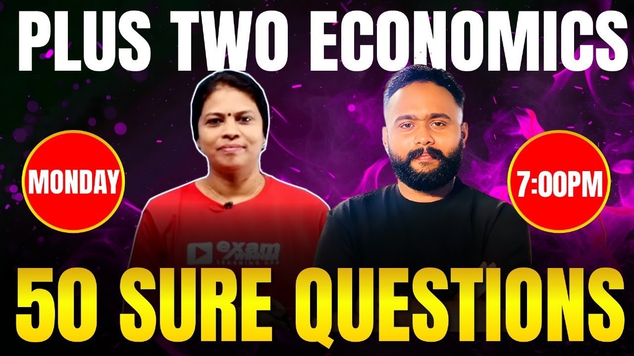 Plus Two Economics Christmas Exam | 50 Sure Questions | Exam Winner