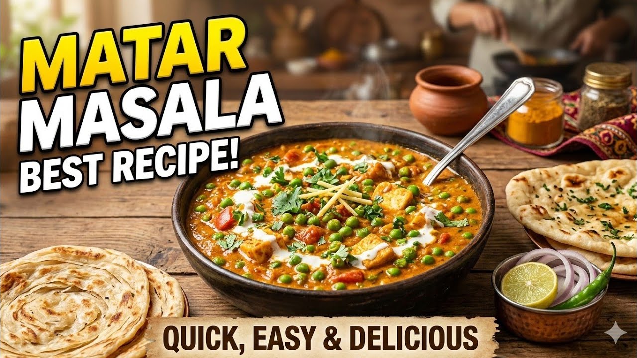 ​Restaurant Style Matar Masala at Home | Shahi Matar Masala