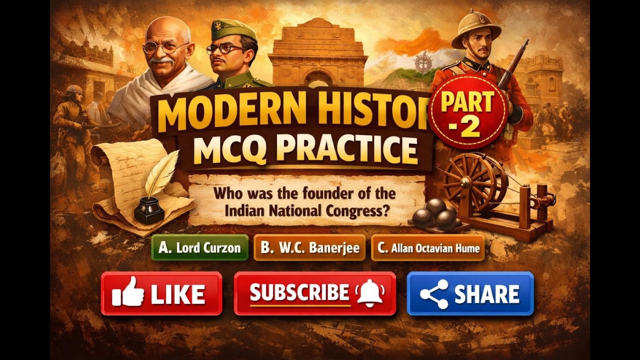 Modern History questions in 10 Minutes Modern History MCQ Practice | Test Your Knowledge #bpsc #aedo