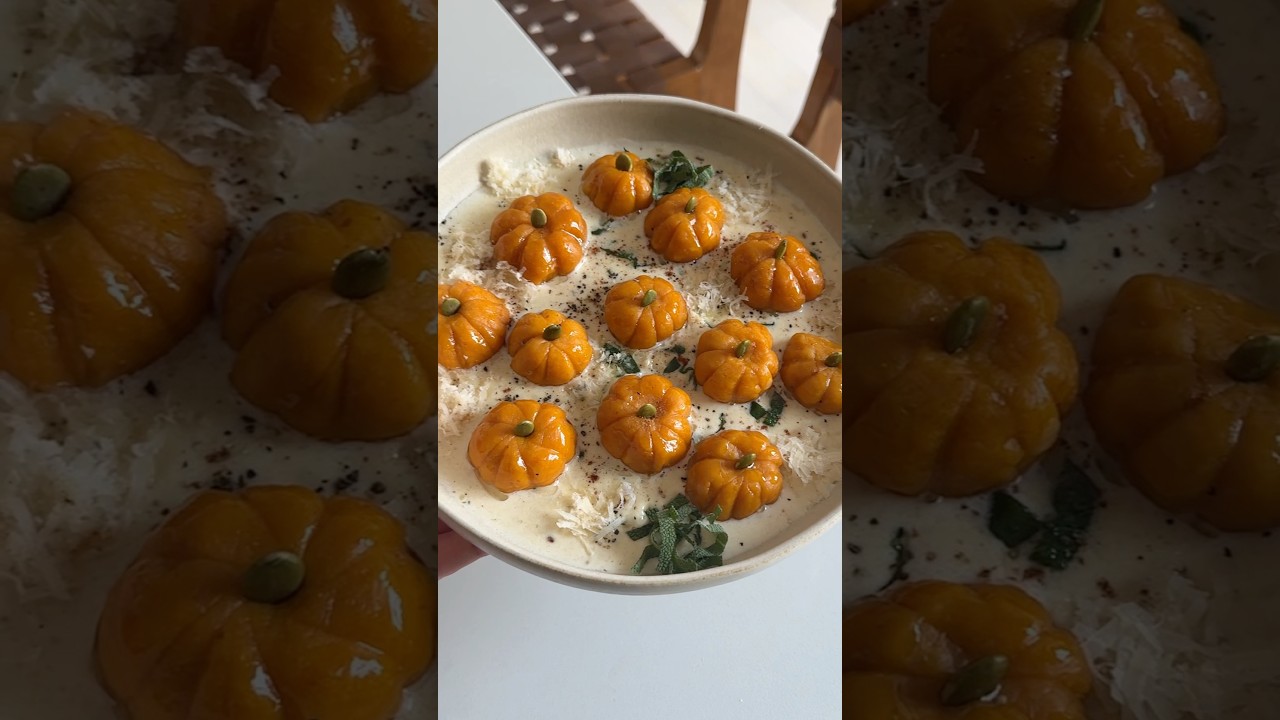 this pumpkin gnocchi is too cute to eat #shorts