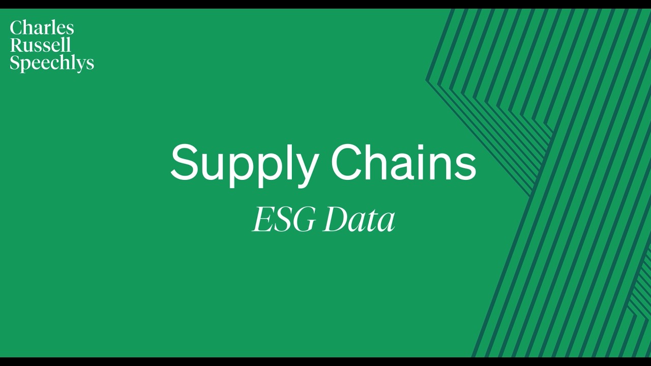 Getting ahead of requests for ESG data from investors and corporate customers