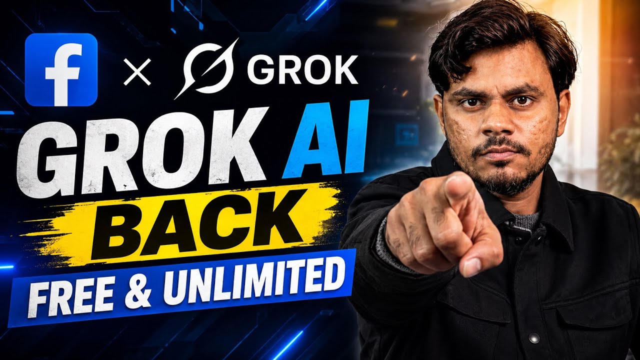 GROK Al is Back Free And Unlimited ? Facebook Monetisation Course 