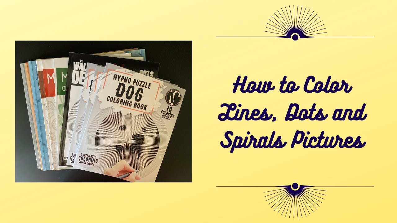 How to Color Lines, Dots and Spirals Pictures