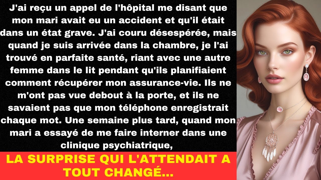 J'ai reçu un appel de l'hôpital me disant que mon mari avait eu un accident et qu'il était dans...